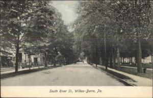 Wilkes Barre PA South River St. c1910 Postcard