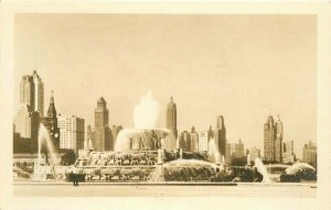 Illinois Chicago Buckingham Fountain Monument RPPC Photo Postcard 22-2464