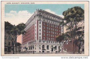 Hotel Bancroft Worcester Massachusetts 1921