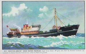 MT Boston Arrow Near Water Trawler Postcard