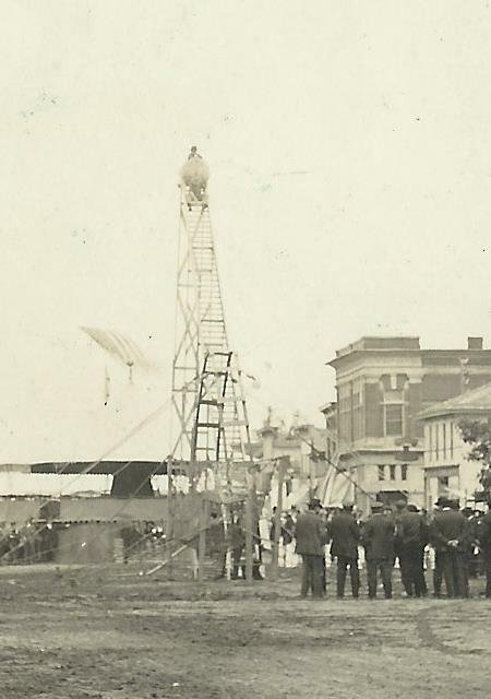 Elkton SOUTH DAKOTA RPPC 1908 CIRCUS Carnival MERRY GO ROUND Acrobat GIANT BALL 