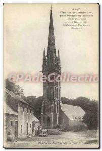 Postcard Old bell tower steeple Britain Lambader near Plouvorn Finistere plac...