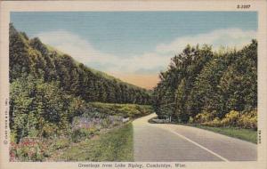 Wisconsin Greetings From Lake Ripley 1954 Curteich