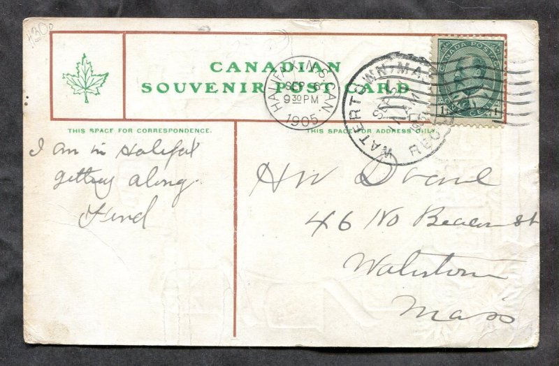 dc100 - HALIFAX NS 1905 Citadel. Heraldic. Patriotic. Military.