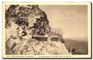 Old Postcard Hartmannswillerkopf The Erige by The Monument