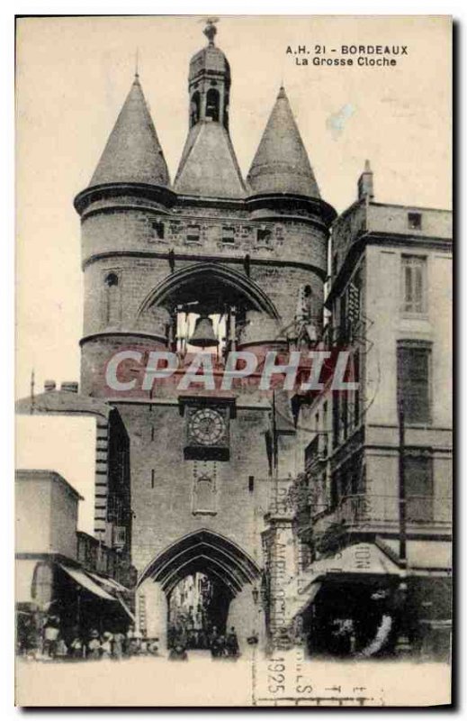 Old Postcard Bordeaux the Grosse Cloche