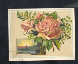 TOLEDO OHIO WOOLSON SPICE COMPANY LION COFFEE YELLOW ROSE ADVERTISING TRADE CARD