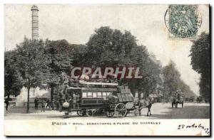 Paris - 3 - Sebastopol Boulevard and Place du Chatelet - Old Postcard