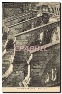 Postcard Old Cathedral of Chartres Arcs buttresses