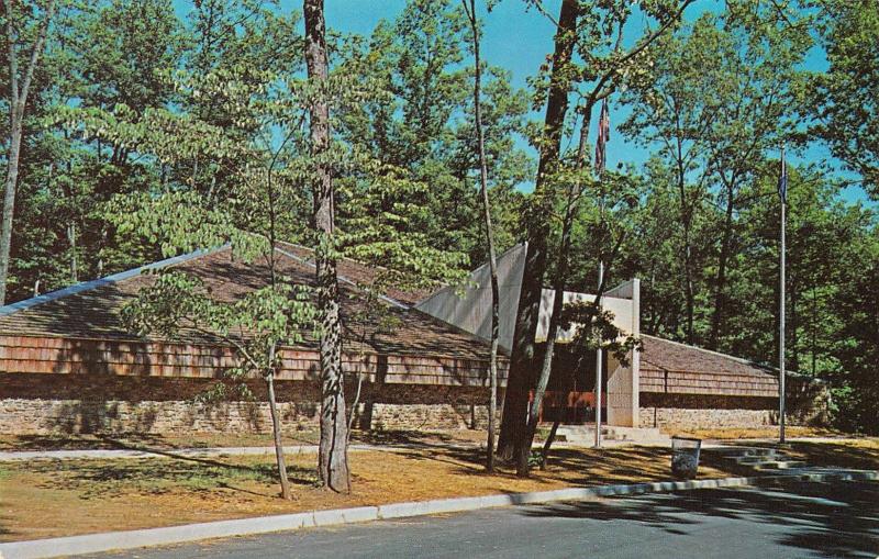 MITCHELL, IN Indiana   GRISSOM MEMORIAL~Spring Mill State Park   Chrome Postcard