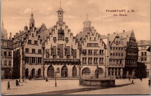 Germany Frankfurt am Main Römer Vintage Postcard C021