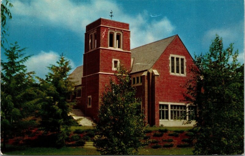 Alumni Memorial Chapel Michigan State College East Lansing MI Postcard VTG UNP 