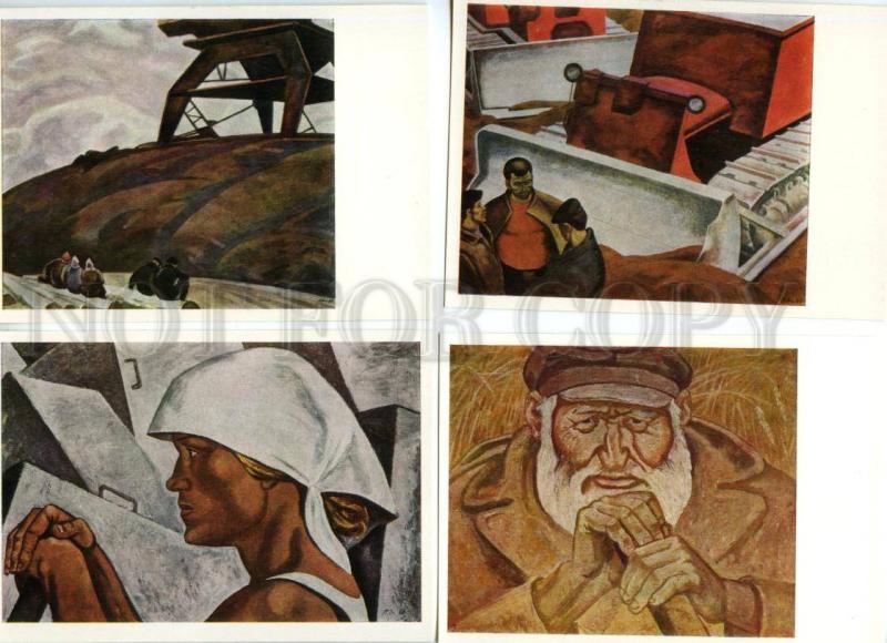 142095 RUSSIA Socialism by OSSOVSKY Complete Set 12 Postcards