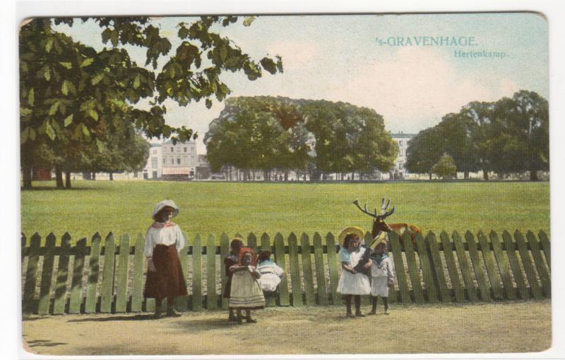 Young Girls Hertenkamp Gravenhage The Hague Netherlands 1910c postcard