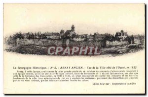 Old Postcard History Burgundy Arnay Old City side of West View