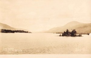 Lake George New York North Thru The Narrows Real Photo Vintage Postcard KK172