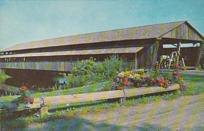 Vermont Shelburne Covered Bridge At Entrance To Shelburne Museum