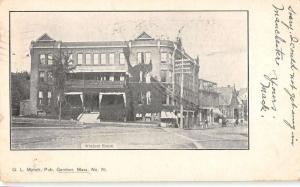 Gardner Massachsuetts birds eye view outside Windsor House antique pc Z20794