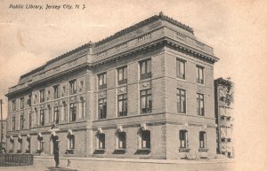 Vintage Postcard 1908 View of Public Library Jersey City New Jersey N. J.