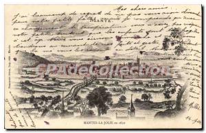 Old Postcard Mantes la Jolie in 1650