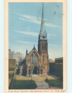 1940's CHURCH SCENE St. John New Brunswick NB AD1628