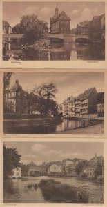 Bamberg Canal Boats Kanal 3x German Old River Postcard s