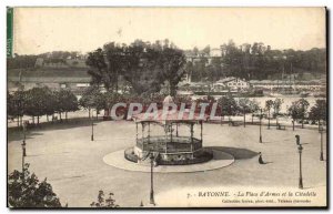 Bayonne Old Postcard Place d & # 39armes and citadel