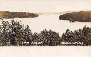 Lake Hoptacong from Lambert's New Jersey 1910c RPPC Real Photo postcard