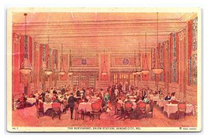 Fred Harvey Postcard The Restaurant Union Station Kansas City MO.