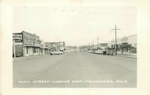 OK, Tishomingo, Oklahoma, Main Scene, Looking East, RPPC