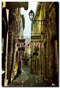 Modern Postcard Saint Paul De Vence La Rue Principale And Stores