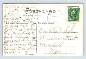 Jackman Maine Lake Parline Shorline Postcard 1917