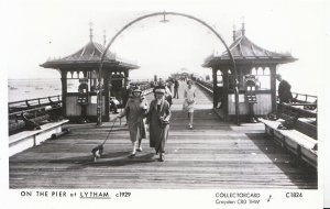 Lancashire Postcard - On The Pier at Lytham c1929 - Pamlin Prints - Ref.U62