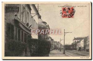 Old Postcard Automotive Municipal plate Michelin St Cyr l & # 39ecole