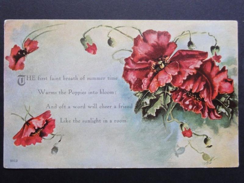 Poppy Postcard: POPPY The first faint breath of summer - Inc Donation to R.B.L.