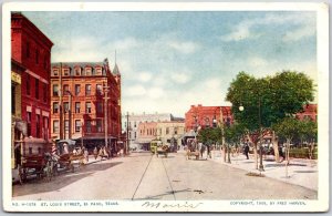 1909 St. Louis Street El Paso Texas TX Horse Carriage Buildings Posted Postcard