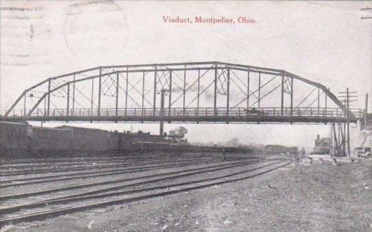 Viaduct and Bridge Montpelier Ohio 1909