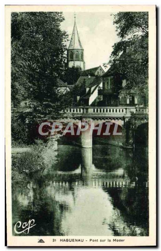 Old Postcard Haguenau Bridge On The Moder