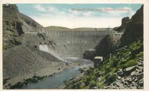 Postcard Arizona Phoenix Roosevelt Dam Octochrome 23-2414 