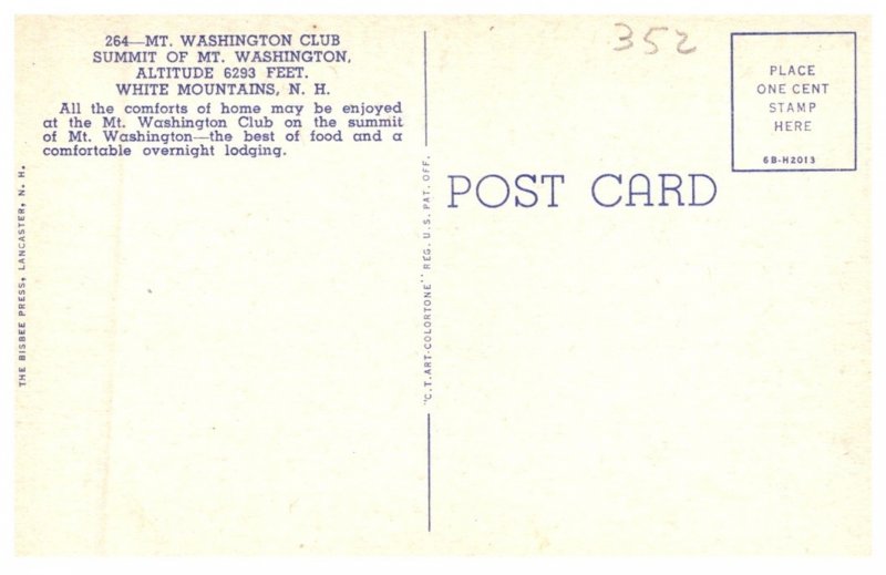 New Hampshire  Mt. Washington Club