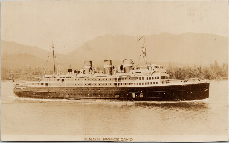 SS 'Prince David' CN Steamship Gowen Sutton RPPC Postcard G75 *as is