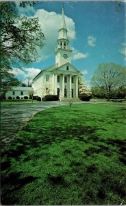 Vtg Cheshire Connecticut CT 1st Congregational Church on the Green Postcard