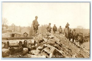 c1910's Bates & Rogers Construction Co. Turners Fall MA RPPC Photo Postcard