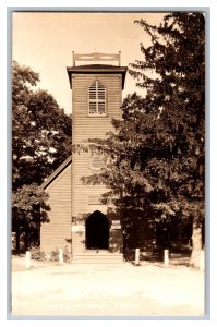 Vintage Postcard Little Brown Church Near Nashua Iowa Real Photo RPPC #1