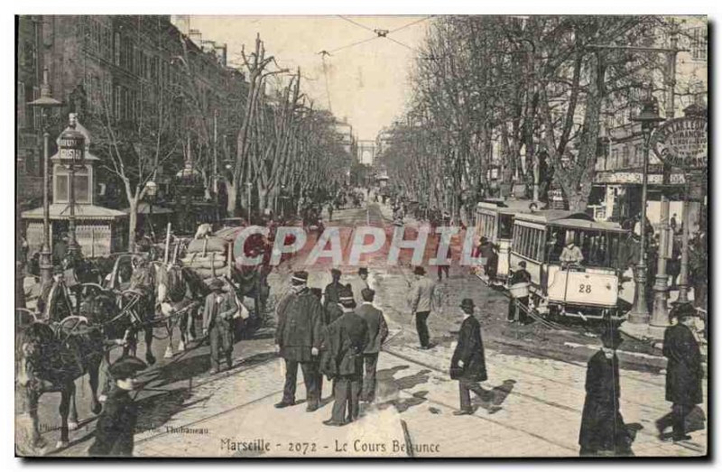 Postcard Old Tramway Belsunce Marseille on course