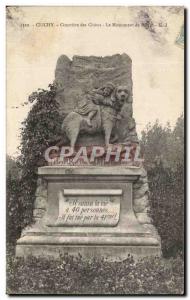 Old Postcard Clichy Cemetery of the Cimetiere des Chiens Barry Monument