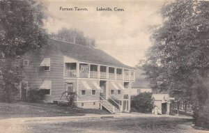 Lakeville Connecticut Farnum Tavern B/W Lithograph Vintage Postcard U1752