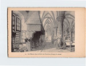 Postcard Les Détenus dans la Salle des Chevaliers Mont Saint Michel France