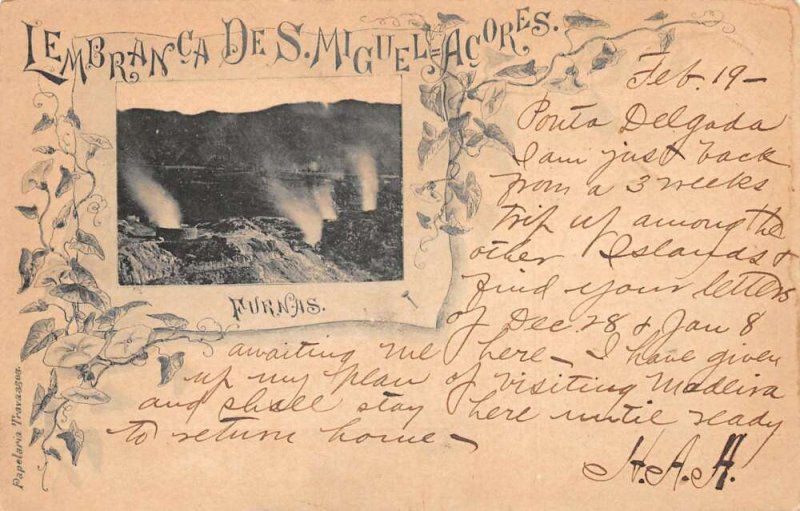 Sao Miguel Acores Azores  Furnas Scenic View Vintage Postcard AA70366