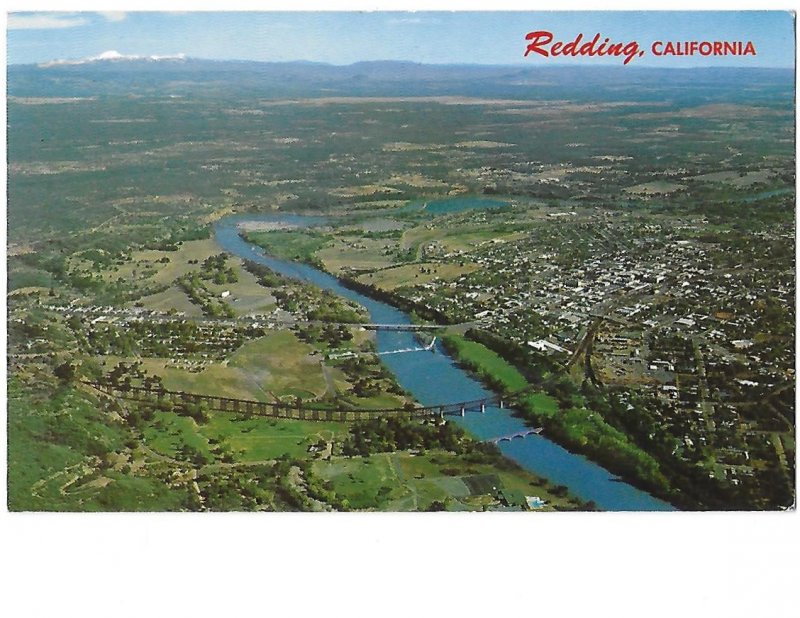 Aerial View of Redding off US Hwy 99 Timber Products & Ranching California